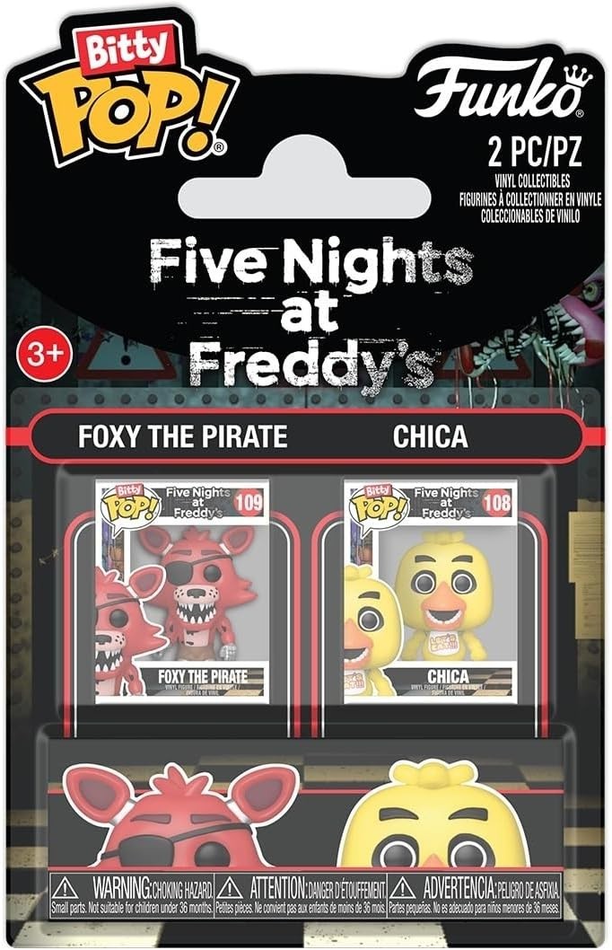 Funko Bitty Pop FNAF Foxy & Chica Mini Vinyl Figure 2 Pack
