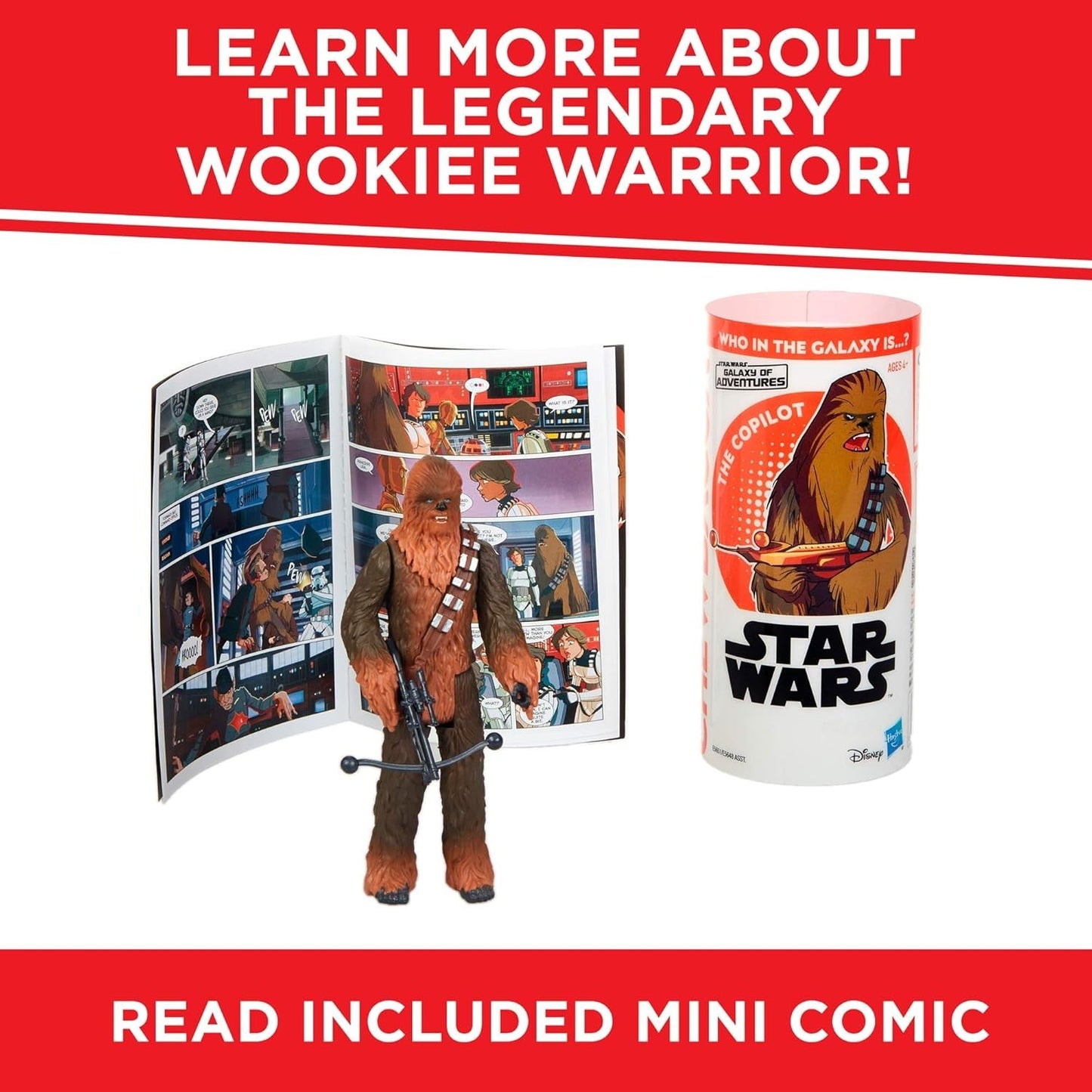 Star Wars Galaxy of Adventures Chewbacca 5-Inch Figure with Mini Comic