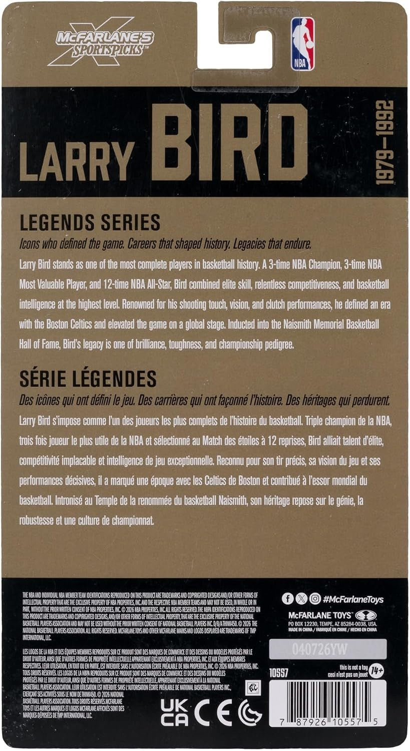 McFarlane Toys NBA Larry Bird Celtics Legends 6in Action Figure