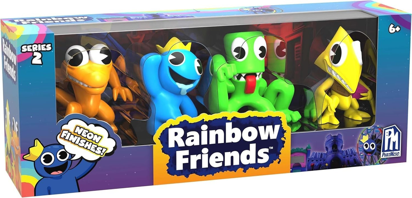 Rainbow Friends Series 2 Neon Finish Figure Set – 4 Pack