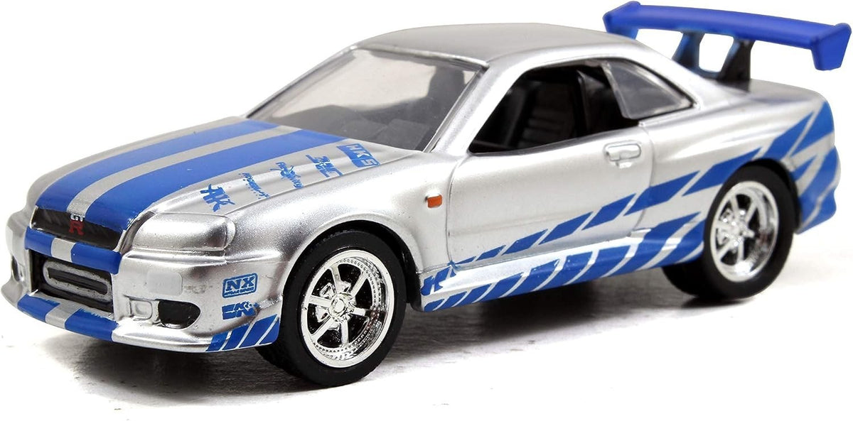 Jada Fast & Furious Brian's Nissan Skyline R34 1:55 Build N Collect Die Cast Kit