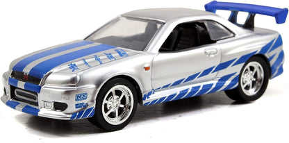 Jada Fast & Furious Brian's Nissan Skyline R34 1:55 Build N Collect Die Cast Kit