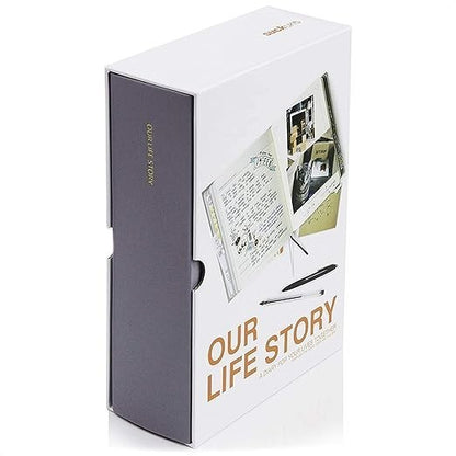 Suck UK Our Life Story 100 Year Memory Journal Scrapbook Gift Hardcover in Grey