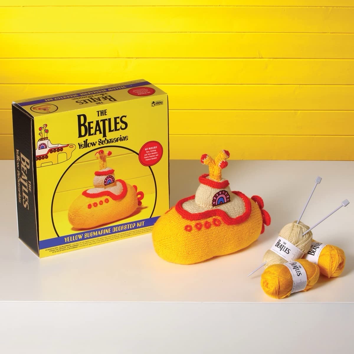 The Beatles Yellow Submarine Knitted Doorstop Kit – Outside Box Damaged