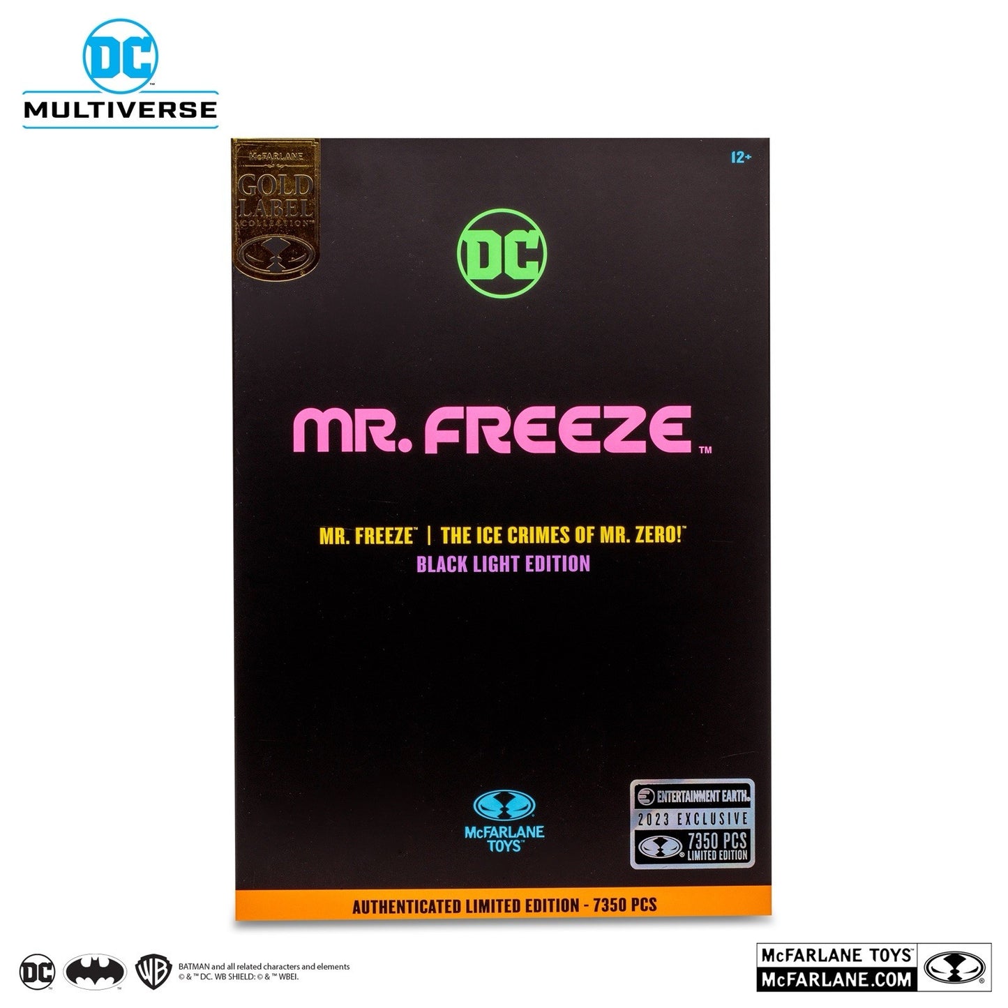 DC Multiverse Mr. Freeze Black Light Gold Label McFarlane Toys Figure 2024 Exclusive