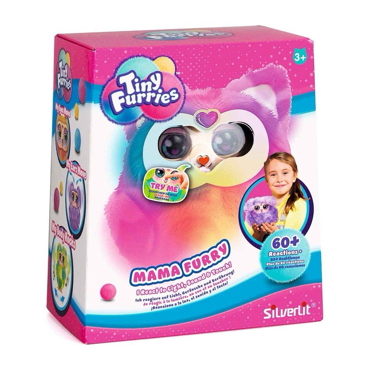 Silverlit Tiny Furries Mama Furry Interactive Plush – 60+ Reactions