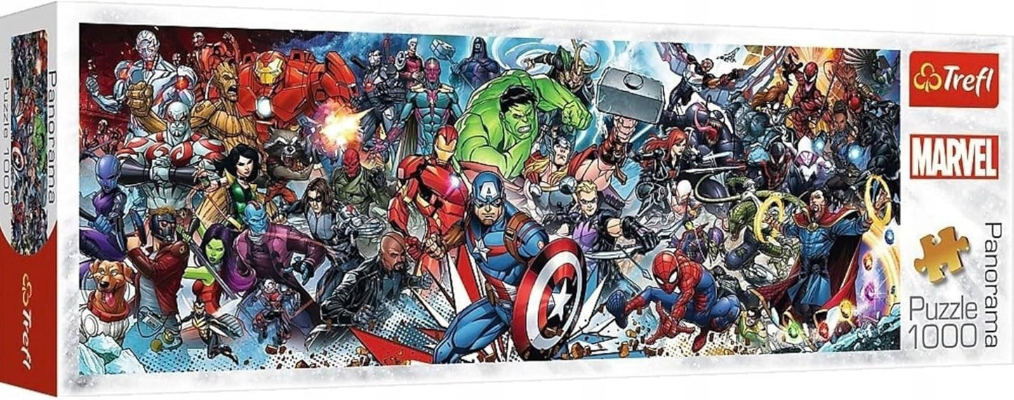 Trefl Marvel Heroes Panorama 1000 Piece Jigsaw Puzzle Avengers Marvel