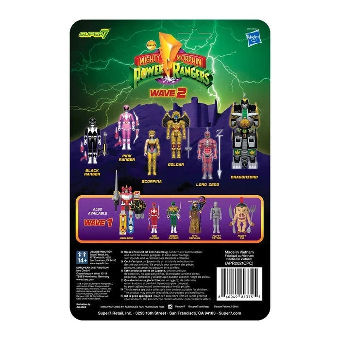 Super7 Mighty Morphin Power Rangers ReAction Wave 2 Goldar 3.75in Action Figure