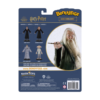 Noble Collection Harry Potter Albus Dumbledore Bendyfigs Figure With Stand