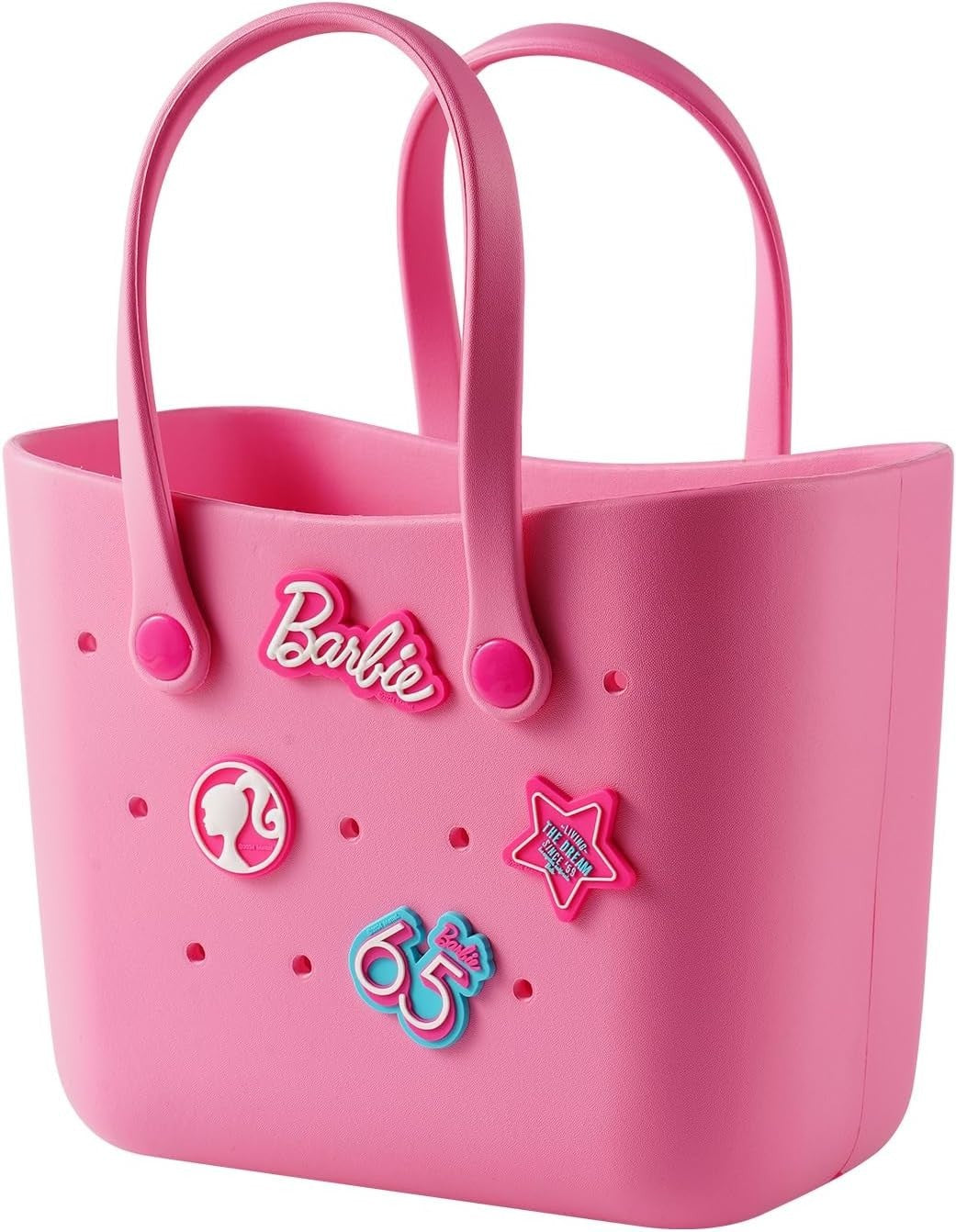 MINISO Barbie Pink EVA Waterproof Tote Bag Handbag Beach Shopping Travel Gift