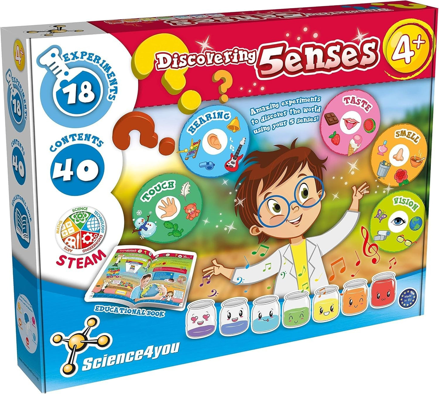 Science 4 You Discovering 5 Senses STEM - Science Kit Experiments Stem Kids Toy