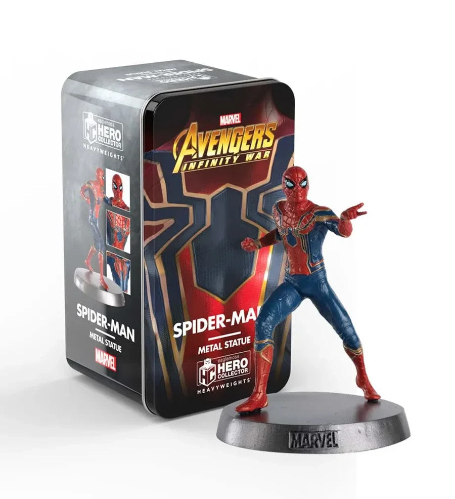 Eaglemoss Marvel Infinity War Iron Spider Heavyweights Metal Statue & Tin