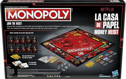 Monopoly La Casa De Papel Money Heist Board Game Netflix Edition