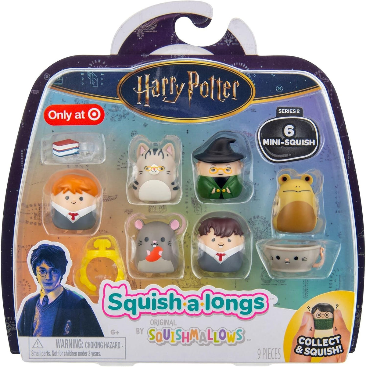 Squishmallows Squish-a-longs Harry Potter McGonagall Ron Neville 6 Pack