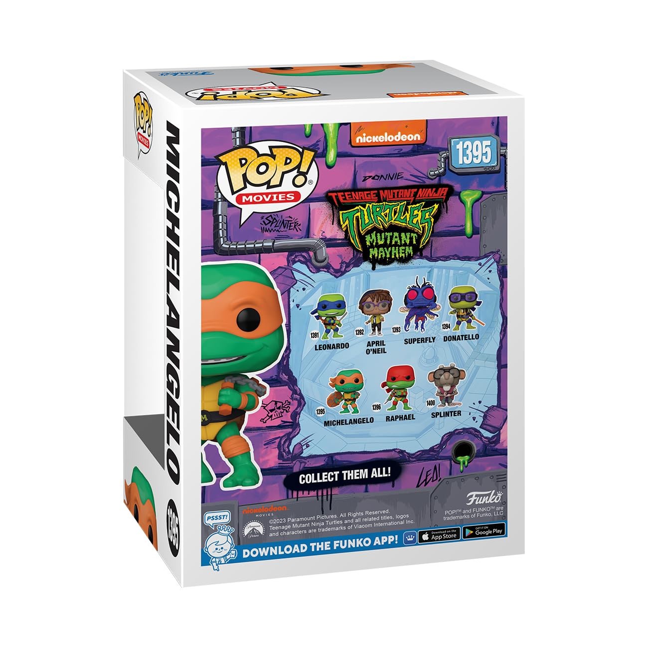 Funko Pop! Movies TMNT Mutant Mayhem Michelangelo #1395 Vinyl Figure