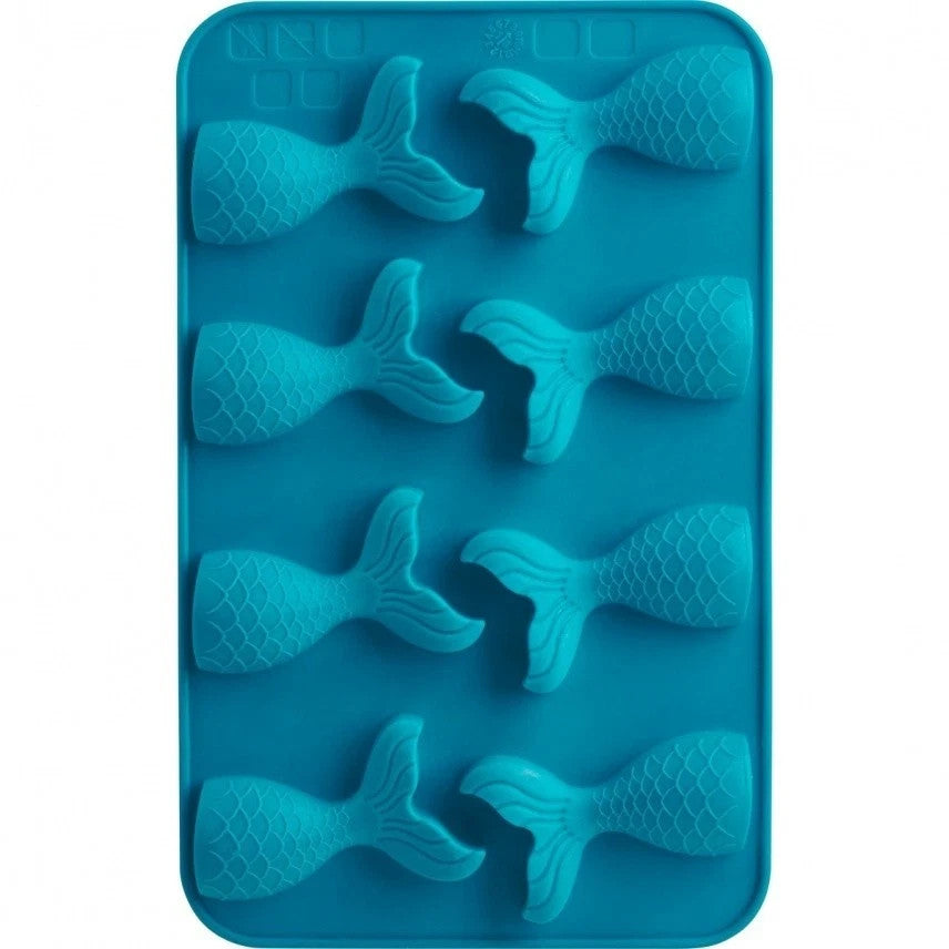 Trudeau Mermaid Chocolate Mould Silicone Sea Tail Shape Candy Making Tray 2 Pk