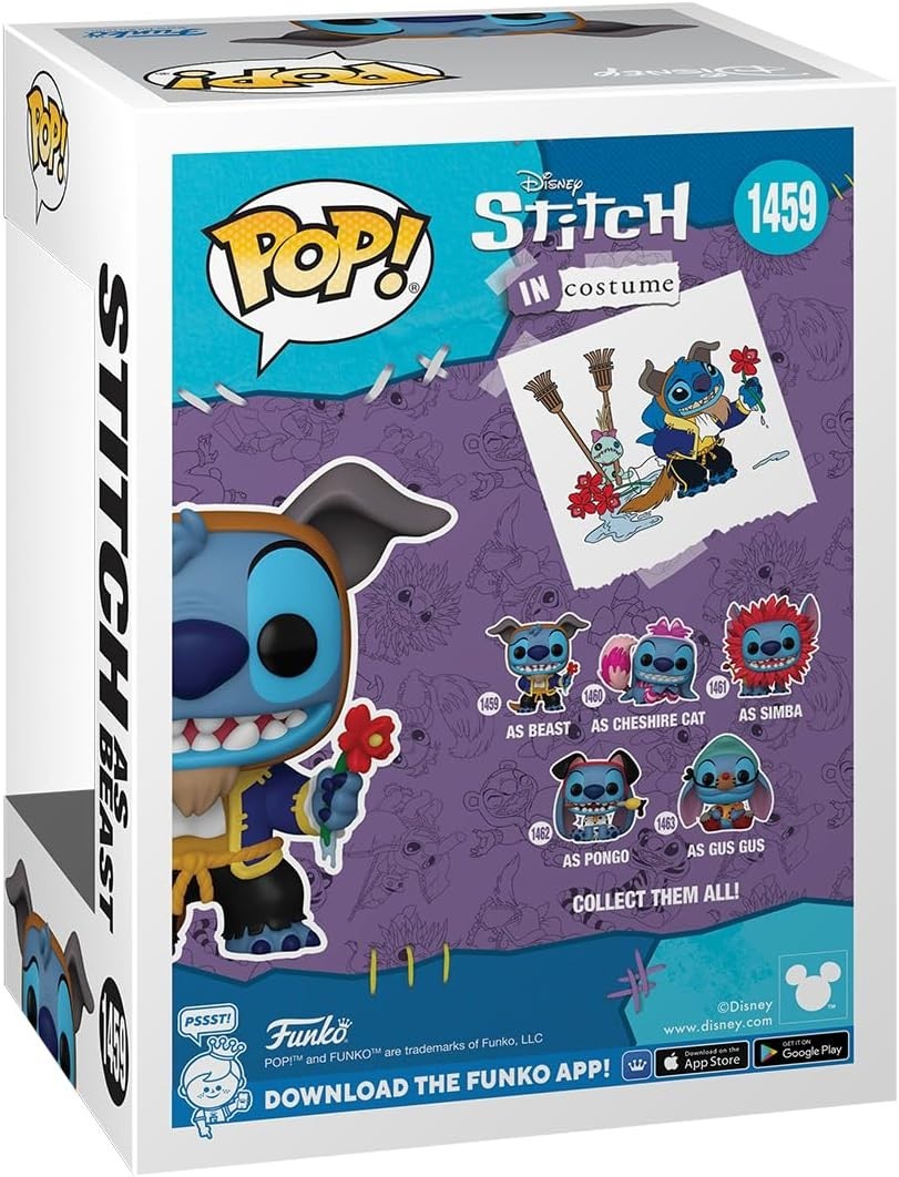 Funko Pop! Disney Stitch As Beast #1459 Lilo & Stitch Vinyl Figure