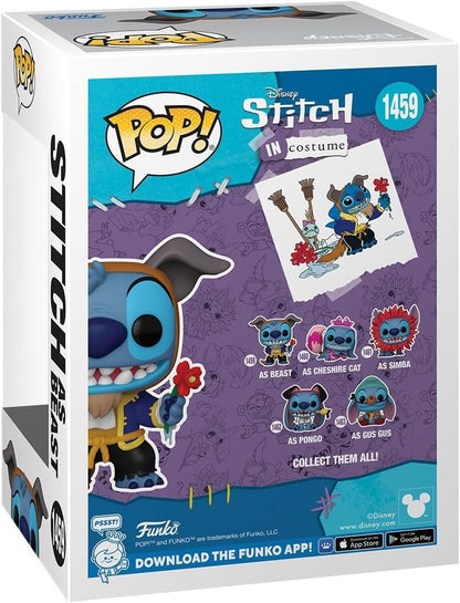 Funko Pop! Disney Stitch As Beast #1459 Lilo & Stitch Vinyl Figure