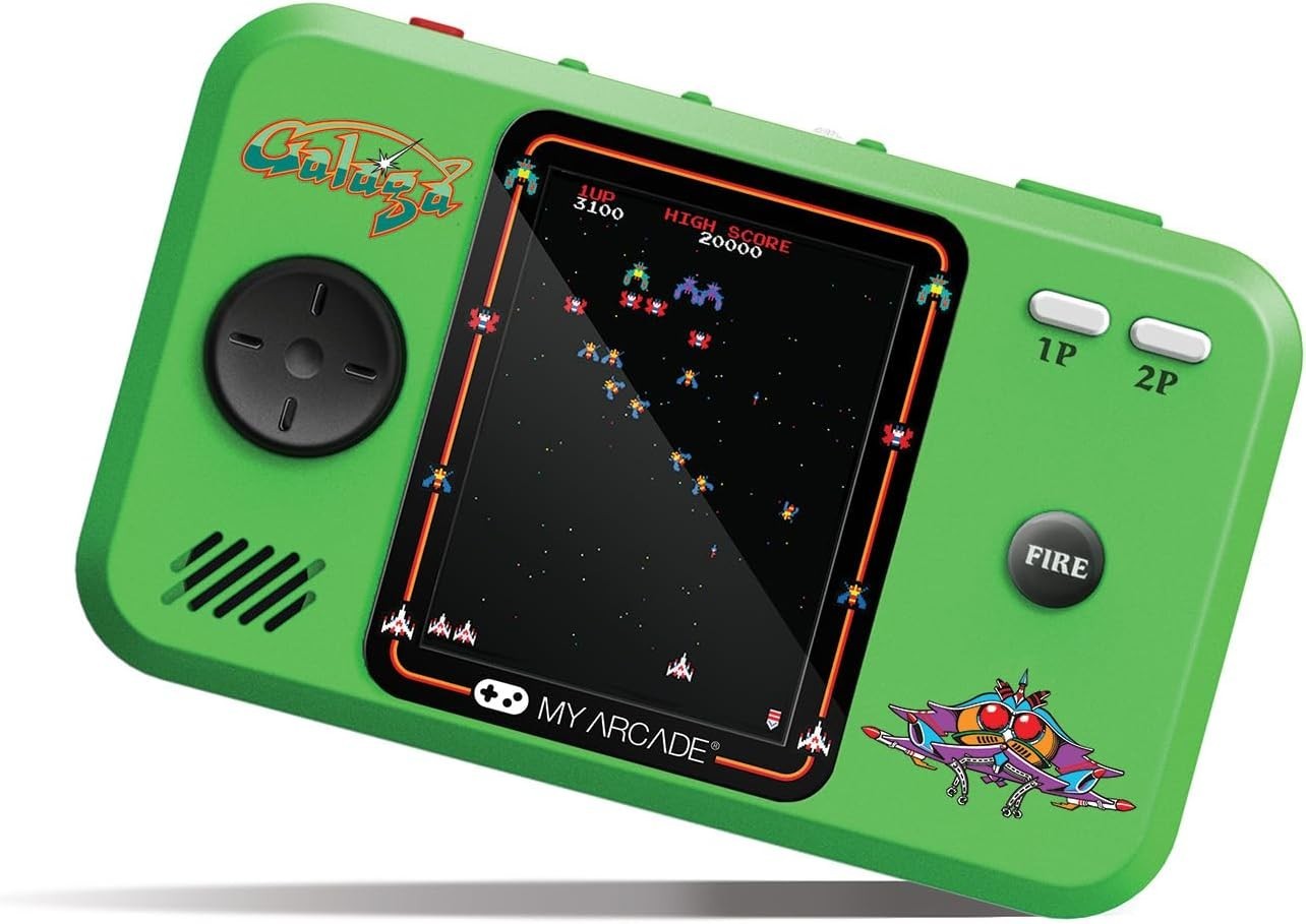 My Arcade Galaga Pocket Player Pro Handheld Console Official Galaga & Galaxian