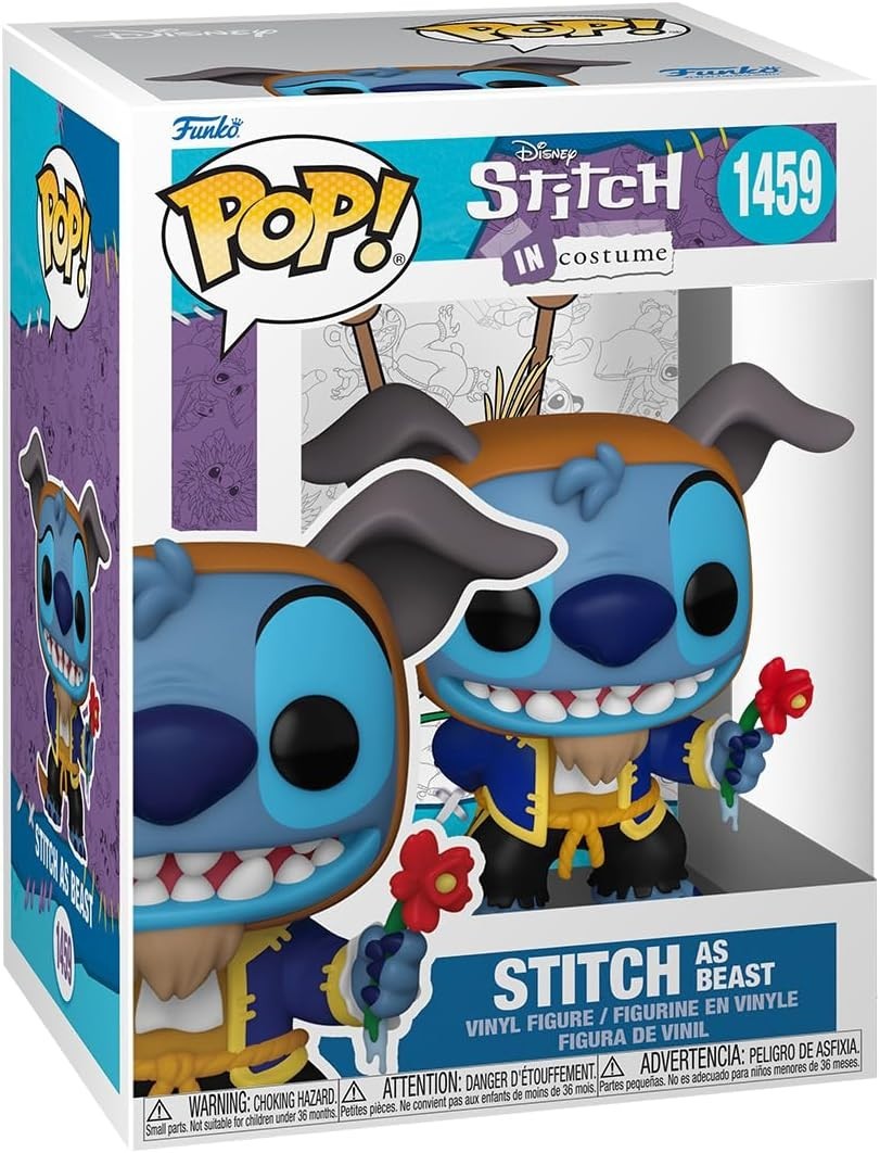 Funko Pop! Disney Stitch As Beast #1459 Lilo & Stitch Vinyl Figure
