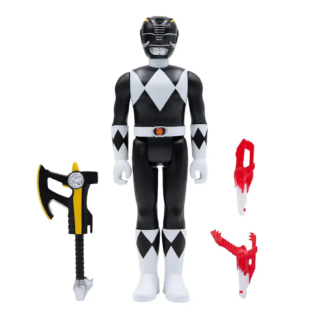 Super7 Mighty Morphin Power Rangers ReAction Black Ranger 3.75in Action Figure