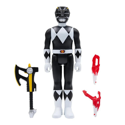 Super7 Mighty Morphin Power Rangers ReAction Black Ranger 3.75in Action Figure