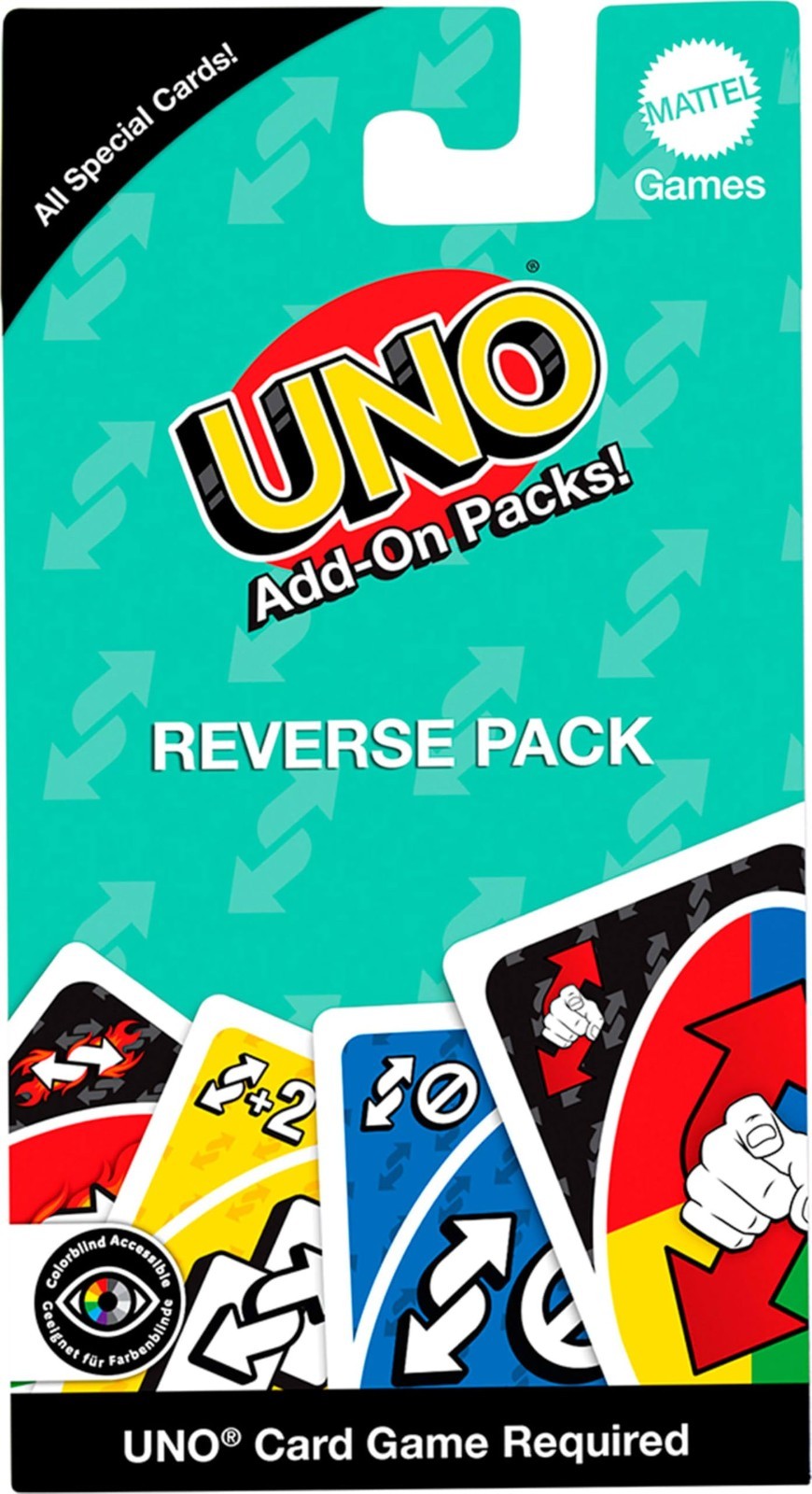 Mattel UNO Add-On Packs Speed Reverse Stack Swap 16 Cards Choose Pack