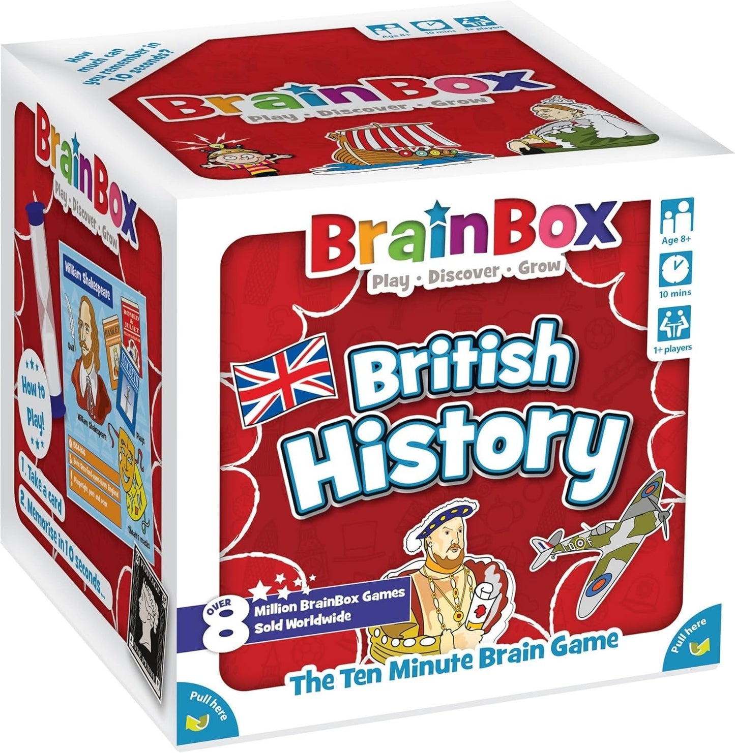 BrainBox British History Card Game – Family Memory & Observation Game