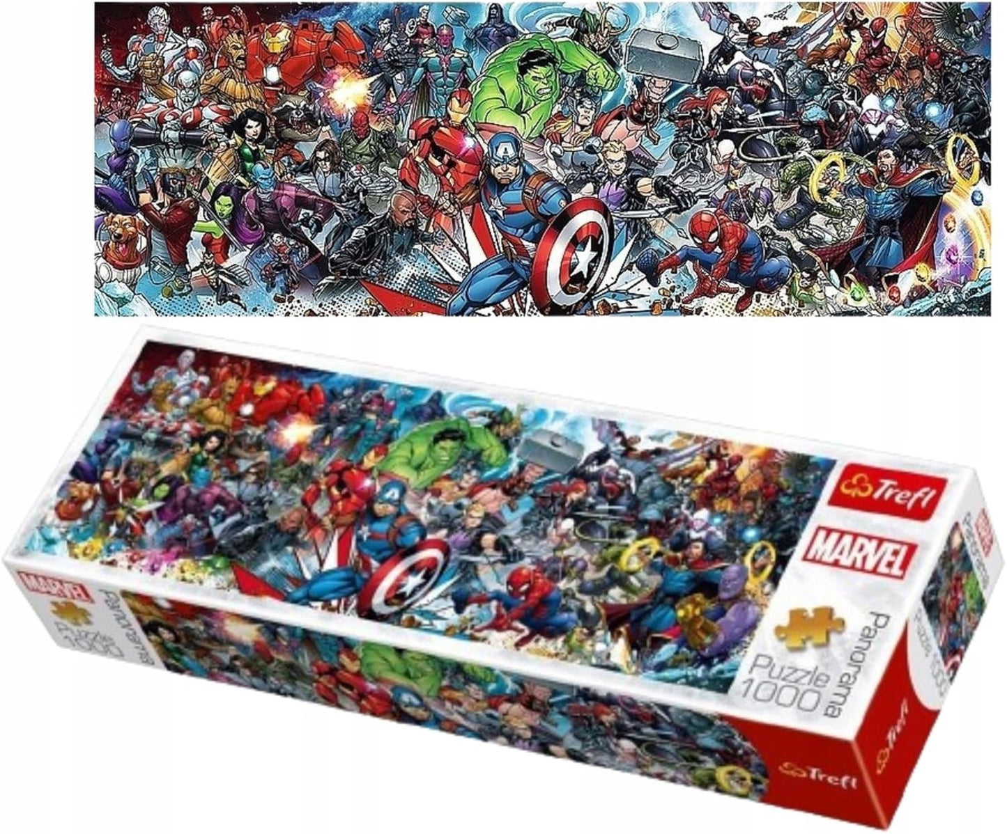 Trefl Marvel Heroes Panorama 1000 Piece Jigsaw Puzzle Avengers Marvel