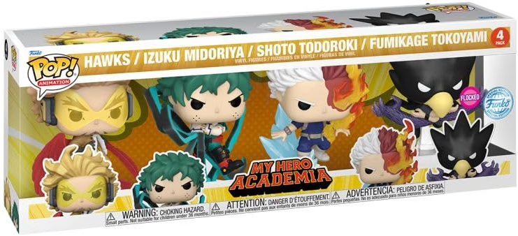 Funko Pop My Hero Academia Hawks Izuku Todoroki Tokoyami 4-Pack Special Edition