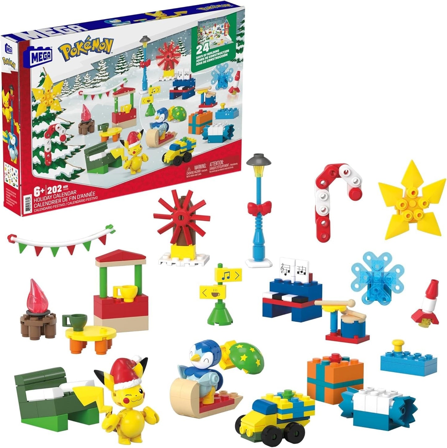 MEGA Pokémon Holiday Calendar Building Set 202 Pieces