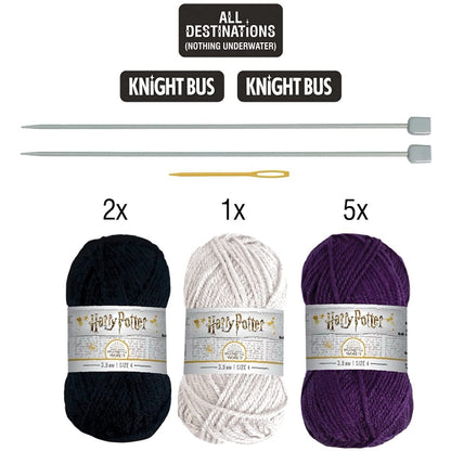 Eaglemoss Harry Potter Knight Bus Doorstop Knitting Kit Wizarding World (Damaged
