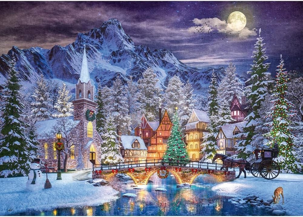 Trefl Christmas Winter Village Puzzle 1000 Pieces Dominic Davison Jigsaw