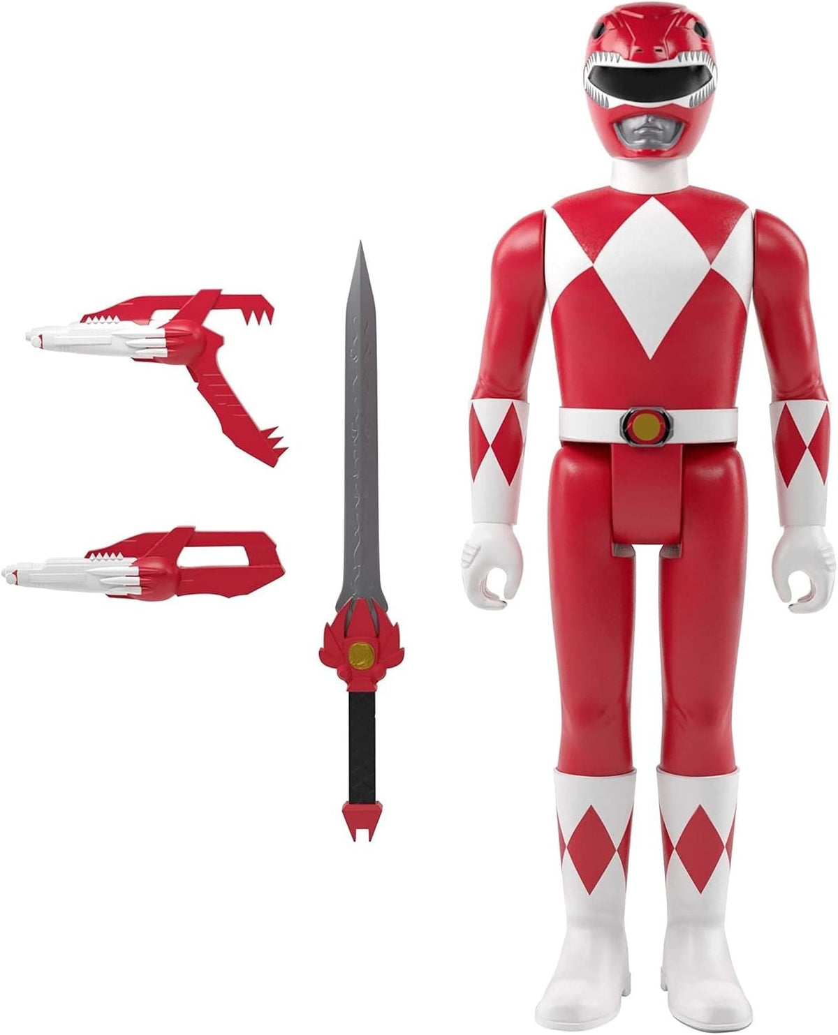 Super7 Mighty Morphin Power Rangers ReAction Red Ranger 3.75in Action Figure