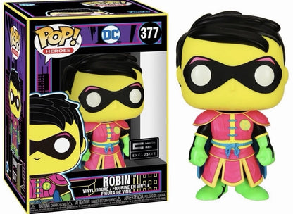 Funko Pop! Heroes Robin Future City Exclusive #377 Blacklight Vinyl Figure