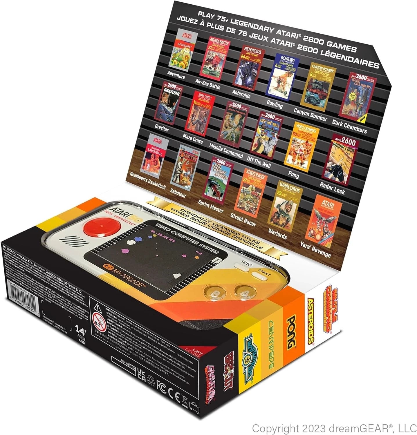 My Arcade Atari Pocket Player Pro Handheld Console Portable Gaming System