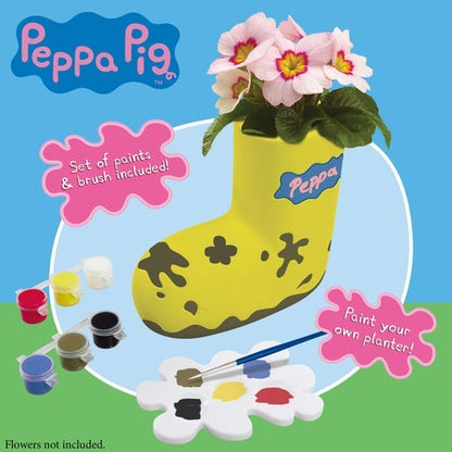 Peppa Pig Paint-Up Boot Planter Craft Set with Paints & Brush – Age 3+