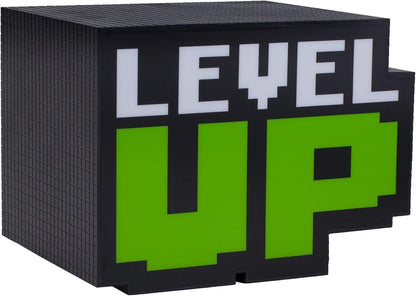 Paladone Level Up Light 8-Bit Gaming Lamp with Sound Effect Desk Decor