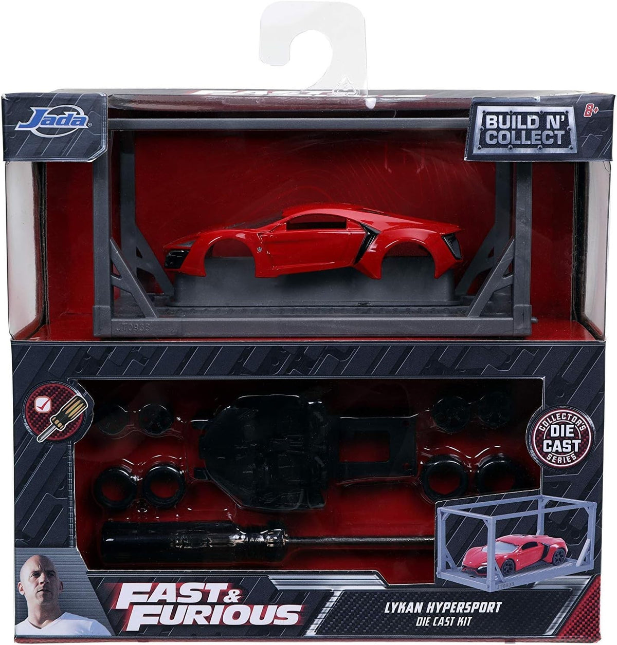 Jada Fast & Furious Lykan HyperSport Red 1:55 Build N Collect Die-Cast Kit