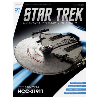 Eaglemoss Star Trek U.S.S Saratoga NCC-31911 Miranda Class #63 Ship w/Magazine