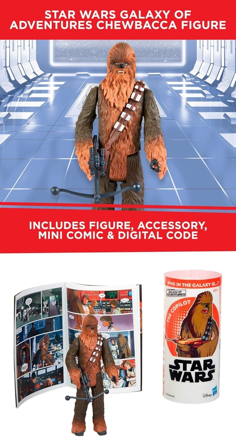 Star Wars Galaxy of Adventures Chewbacca 5-Inch Figure with Mini Comic