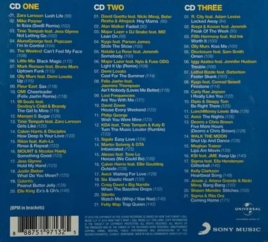 NOW That's What I Call Fitness 3CD Album Workout Running Gym Music - New