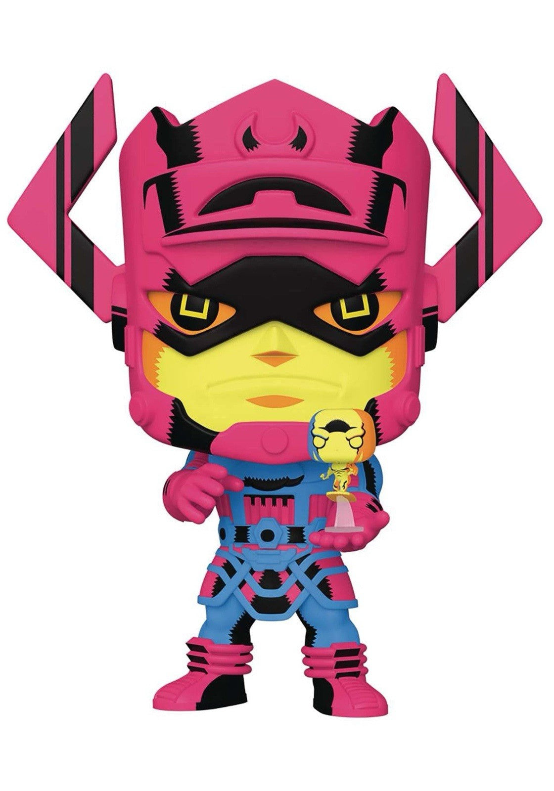 Funko Pop! Marvel Galactus with Silver Surfer PX Exclusive Black Light #809 Jumbo 10" Vinyl Figure