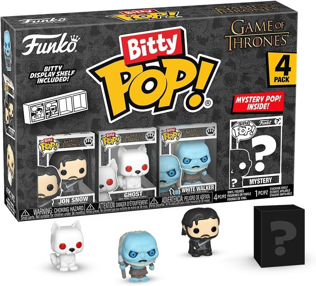 Funko Bitty Pop Game of Thrones Jon Snow + Ghost + White Walker + Mystery 4 Pack