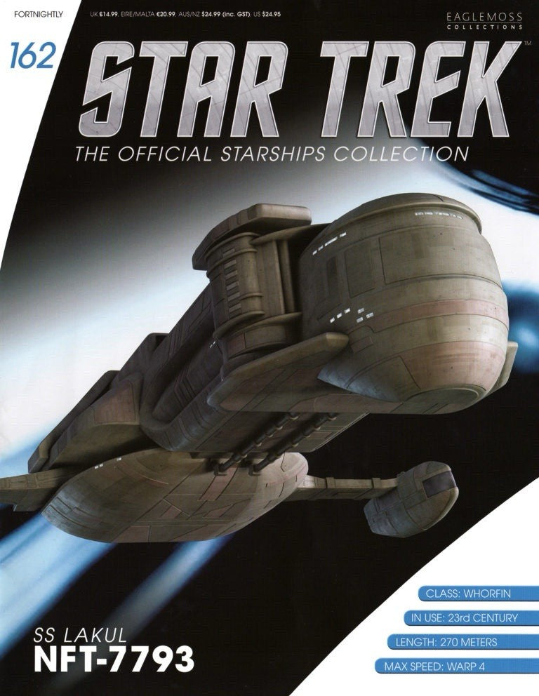 Eaglemoss Star Trek Starships Collection #162 SS Lakul (Registry 7793) & Mag