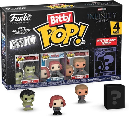 Funko Bitty Pop! Marvel Avengers Infinity Saga 4 Pack Hulk + Widow + Hawkeye