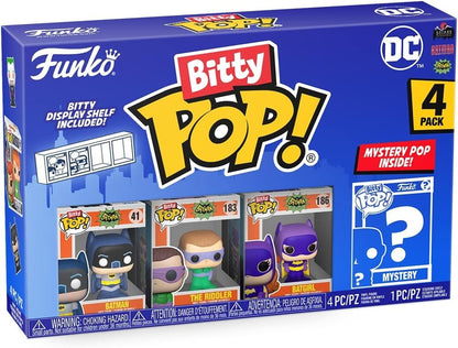 Funko Bitty POP! DC Batman 4-Pack – Batman, The Riddler, Batgirl + Mystery