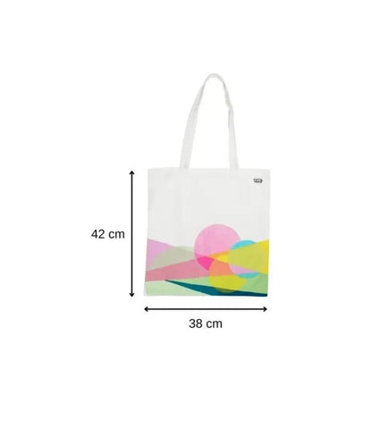 TASTY Colourful Cotton Tote Bag Reusable Shopping Grocery Shoulder Bag 42x38cm