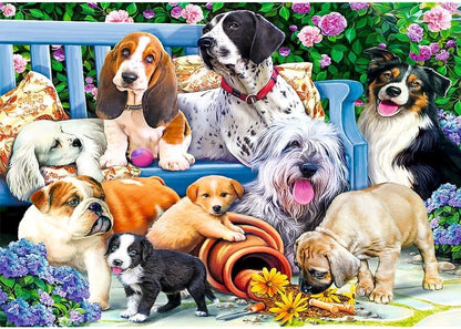 Trefl Dogs in the Garden 1000 Piece Jigsaw Puzzle Dogs Premium Quality