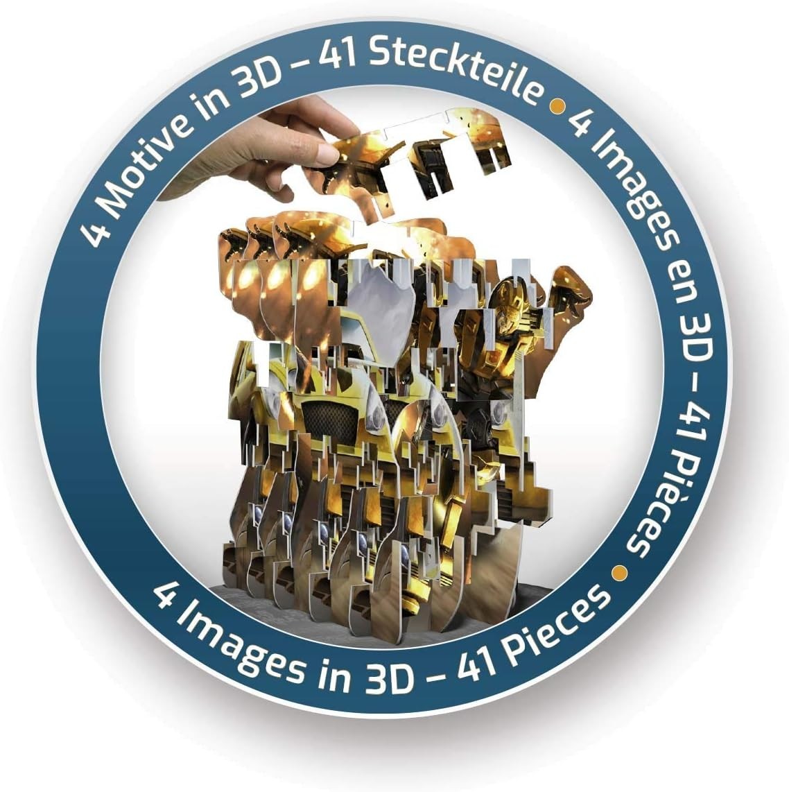 Ravensburger Transformers 4S Vision 3D Puzzle 41pc Multi-Image Build Display